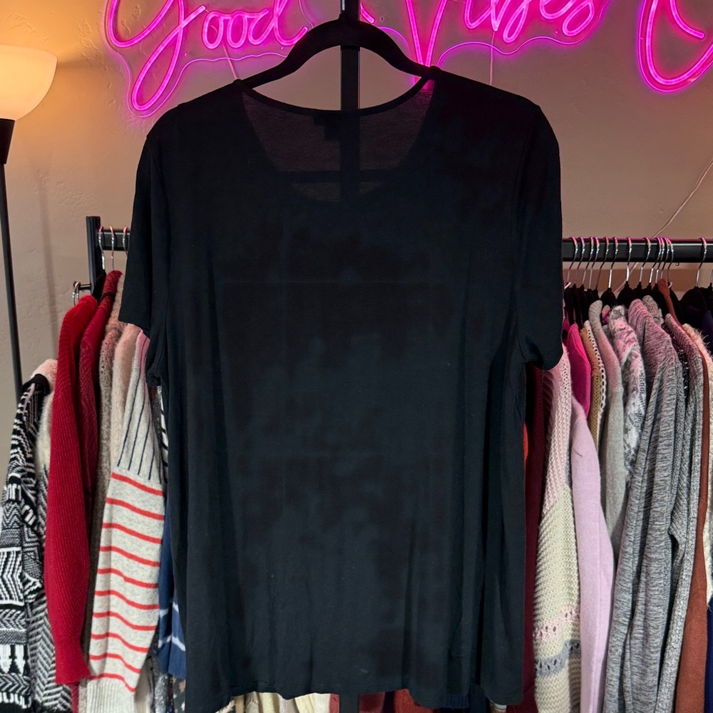 J. Jill Classic Black Top Wearever Collection - Picture 3 of 3